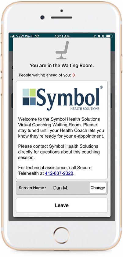 Symbol Virtual Coaching App Phone